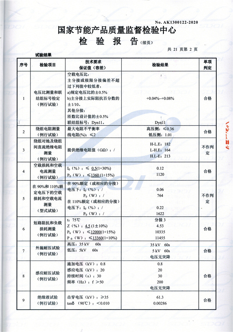 高低压试验报告-S11-1250莱阳莱阳莱阳油浸式变压器-2.jpg